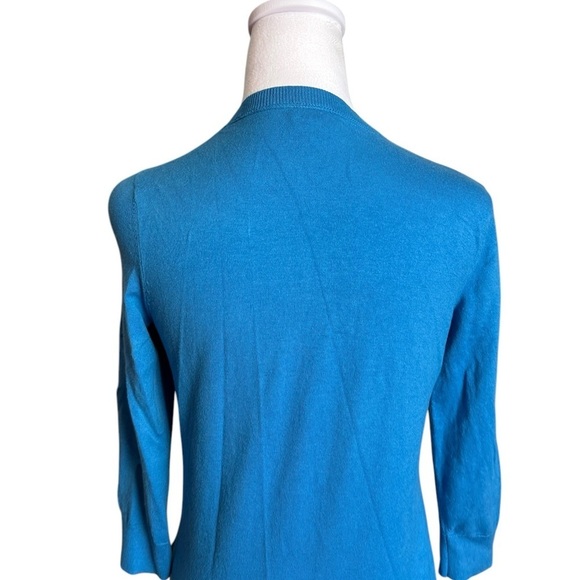 Talbots Womens Cardigan Sweater Size XS Blue Button Up 3/4 Sleeve - Picture 10 of 17